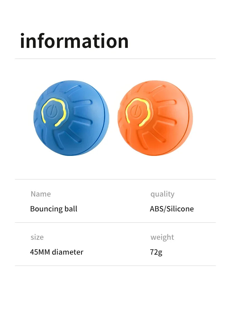Smart Dog ,and Cat Toy Ball Electronic Interactive Pet Toy Moving Ball USB Automatic Moving Bouncing for Puppy Birthday Gift Cat Product