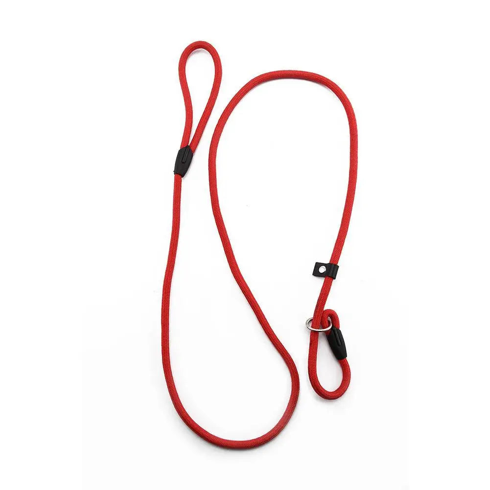 Nylon Pet Leash Dog Slip Rope Leash 130cm Dog Training Leash Strong Slip Adjustable Pet Slipknot Nylon Leash for Dogs Cats