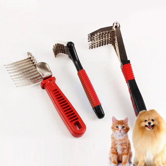 Pet Open Knot Comb Dematting Razor Rake Brush Dog Comb Grooming Tools Removes Knots Matted Fur & Tangles Gently For Dogs & Cats