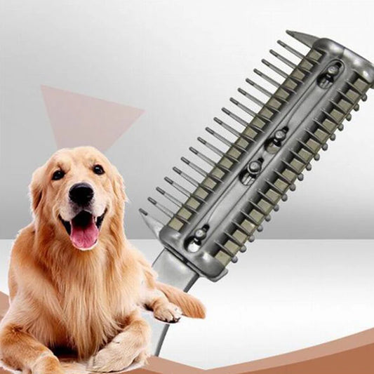 Pet Dog Hair Trimmer Comb Cutting Cut With 2 Blades Grooming Razor Thinning Dog Cat Combs Dog Cat Hair Remover Hair Brush New