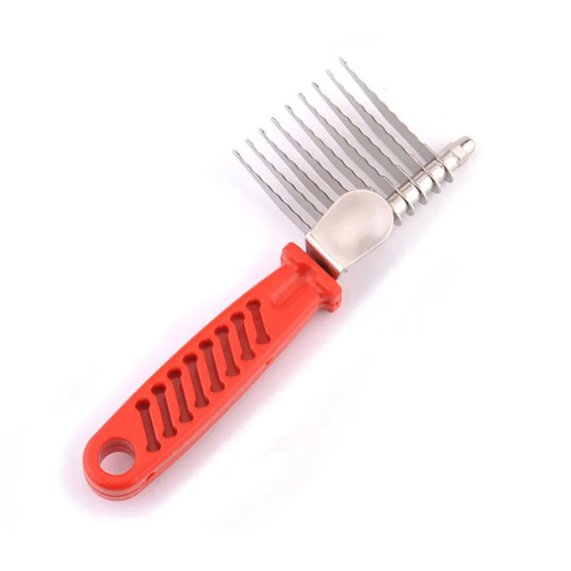 Long Hair Pet Dog Grooming Stainless Steel Knot Hair Shedding Remove Grooming Rake Comb Long Short Thick Hair Cat Grooming Tools