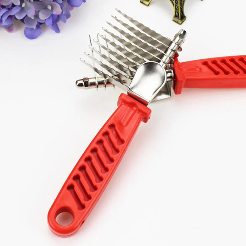 Long Hair Pet Dog Grooming Stainless Steel Knot Hair Shedding Remove Grooming Rake Comb Long Short Thick Hair Cat Grooming Tools