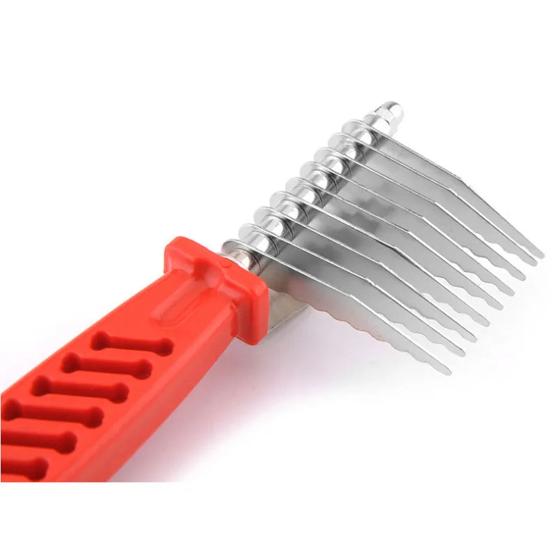 Long Hair Pet Dog Grooming Stainless Steel Knot Hair Shedding Remove Grooming Rake Comb Long Short Thick Hair Cat Grooming Tools